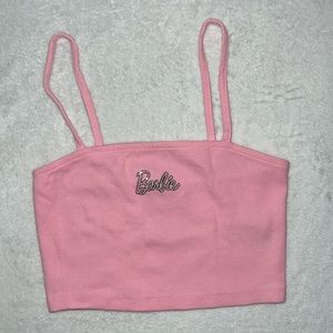 Barbie Thin Strap Ribbed Crop Top NWOT